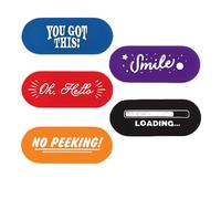 CLISPEED 5pcs Privacy Covers Camera Covers Abs Creative Phrase Design Unique Chic Privacy Protection Not Easy to Fall for Laptop Smartphone Users Who Want to Protect Personal Data