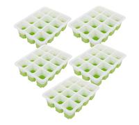 CLISPEED 5pcs Reusable Silicone Seedling Starter Trays Nursery Plant Propagation Trays for Indoor Greenhouse Gardening Flexible Germination