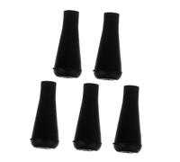 CLISPEED 5pcs Rubber Archery Arrowheads Blunt Points for Practice Safe Training Tips Non Penetrating Black