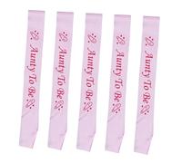 CLISPEED 5pcs Shower Cloth Sashes Party Supply with Printed Letters Delicate Color and Material Festive Shoulder Bands for Birthday Celebration and Maternity Events