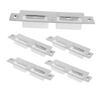 CLISPEED 5pcs Stainless Steel Deadbolt Strike Plates Door Security Reinforcement Covers for Interior Doors Easy Installation Mortise Lock Compatible