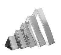 CLISPEED 5pcs Stainless Steel Triangle Cake Rings Baking Molds for Precision Triangle Cakes Mousse Cutter Non-deformable Baking Tools for Muffin Rings and Cookie Molds