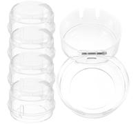 CLISPEED 5pcs Stove Knob Covers Gas Cooker Safety Cover Protection Round PVC Knob Guards for Gas Stove and Oven Kitchen Safety