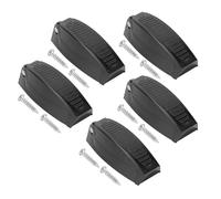 CLISPEED 5pcs Trailer Door Holder Latch Rv Storage Door Holder Clip Black Plastic with Installation Screws Compact Hidden Structure Exterior Entry Hatch