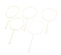 CLISPEED 5pcs Vintage Golden Traditional Palace Fan Frame Metal Hollow Handmade Classic DIY Fan Frame for Weddings Banquets with Elegant Craftsmanship