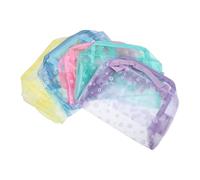 CLISPEED 5pcs Waterproof Travel Cosmetic Bag Set with Big Capacity, PVC Material Makeup Organizer Pouch for Easy Access and Organizing Makeup, for Bathroom and Travel Use Random Color