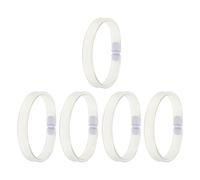 CLISPEED 5pcs Waterproof Tubular Patient Wristbands with Writable Insert Paper, Medical Plastic Id Bracelets for Hospital Use, Reusable Waterproof Wristbands for Sports and Events