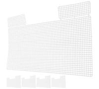 CLISPEED 5pcs White Plastic Cross Stitching Mesh Pads for Crochet Bags and Knit Projects, Pe Material Mesh Sheets that are Not Easy to Tear and Won't Catch Yarn, for Beginners