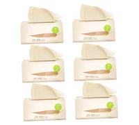 CLISPEED 6 Packs Bamboo Facial Tissue Paper Napkins Made from Natural Bamboo Pulp, Unbleached and Soft, Suitable for Home, Restaurant and Public Use