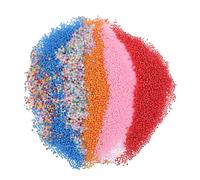 CLISPEED 6 Packs DIY Mini Foam Balls Craft Beads Set, Mixed Sizes 2.5-3.5mm 4-6mm, Assorted Pastel Colors, Non-Toxic Vase Filler and Bean Bag Chair Replacement Filling for Arts Random Color