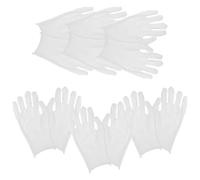 CLISPEED 6 Pairs Mens Cotton Work Gloves Xl Comfortable Fit Hand Protection White Gloves for Work and Coin Inspection
