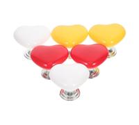 CLISPEED 6 Pcs Heart Shaped Toilet Push Button Flush Replacement Plastic Buttons with Easy Installation for Bathroom Decor and Versatile Use