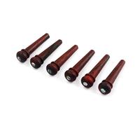 CLISPEED 6 PCS Natural Rosewood Guitar Bridge String Pegs for Folk Acoustic Guitars Easy Install Replacement End Pins to Enhance Sound Clarity and Performance