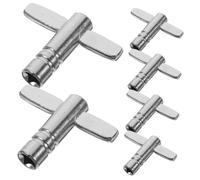 CLISPEED 6 Pcs Stainless Steel Drum Keys Set for Drummers and Percussionists Practical and Easy to Operate T-shaped Drum Wrench Tool for Tuning in Silver