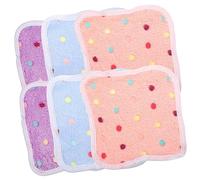 CLISPEED 6-Piece Coral Fleece Hamster Blanket Set Comfortable Warm Guinea Pig Mats Compact Daily Use Cage Liners for Small Pets