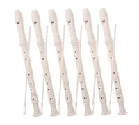 CLISPEED 6 Sets German Soprano Recorder Flute for Beginners with Cleaning Stick Easy to Play Musical Instrument for School Band Classroom Use and Home Music Practice