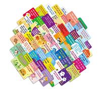 CLISPEED 60pcs Cartoon Lunchbox Cards for Questions Answers Bright Double Sided Paperboard Notes for Boys Fun Educational Game Accessories to Strengthen Friendships and Family Bonds