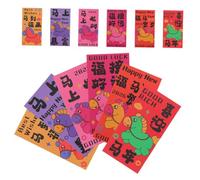 CLISPEED 60pcs Chinese Year Money Envelopes Coated Paper Red Packets with Horse Zodiac Design for Lunar Spring Festival Family and Business Greetings
