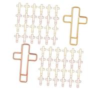 CLISPEED 60pcs Cross Shaped Metal Paper Clips Bible Study Bookmarks for Christian Journaling Paper Clamps for Organizing Documents Portable and Symbolic Gift for for for for for for