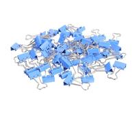 CLISPEED 60pcs Heart Shaped Binder Clips with Long Tail Metal Handles Mini Lightweight Paper Clamps for Office School Reliable Grip Paperwork Organizers in Blue