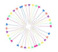 CLISPEED 60pcs Heart-shaped Hair Pull Through Loop Tools for Colorful Ponytail and French Braid Styling Kit Lightweight Multipurpose Hair Updo Maker for Special Events and Daily Use