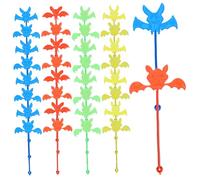 CLISPEED 60pcs Sticky Halloween Bat for Elastic Tpr Prank Party Favors Classroom Prizes Goodie Bag Stuffers Cute Bats for Wall Decoration and Creative Play