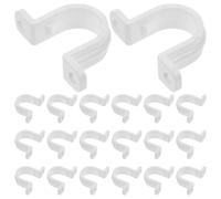 CLISPEED 60pcs White Plastic Pipe Clamp Bracket 20mm with Insulation and Flame Retardant Features, Firm Hose Holding and Convenient Installation for Drainage and New Energy Vehicles