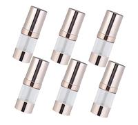 CLISPEED 6pcs 15ml Plastic Lotion Bottles Airless Pump Cosmetic Storage for Travel Refillable and Portable Containers for Lotions and Serums