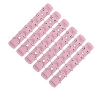 CLISPEED 6pcs A7 Metal 6-Hole Binder Mechanisms Pink - Loose Leaf Planner DIY Ring Replacement Kit for Notebooks and Calendars, Openable Binding Spines for Office and School Use