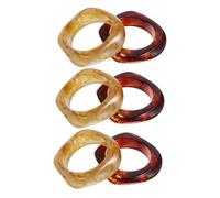 CLISPEED 6pcs Acrylic Chunky Wide Bangle Bracelets for Women Lightweight Irregular Geometric Thick Bracelets Wristbands for Party and Daily Wear Transparent Brown and Light Colors