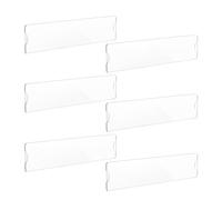 CLISPEED 6Pcs Acrylic Name Plate Holder with Adhesive Tape for Wall Mounted Office Door Signs and Desk Organisation