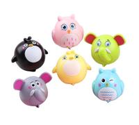 CLISPEED 6Pcs Animal Pull Back Car for Friction-powered Miniature Vehicles Push Cars for Realistic Shapes and Bright Colors Educational
