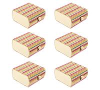 CLISPEED 6pcs Bamboo Soap Box Set Small Treasure Chest Organizer with Wear-resistant Plastic Material and Space-saving Design for Necklace and Brooch Ornament Decoration Or Home Use