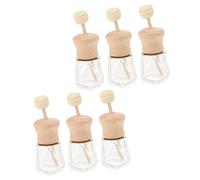 CLISPEED 6pcs Essential Oil Bottles for Car Vent Jelly Bean Air Freshener Glass Perfume Car Spray