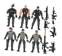 CLISPEED 6Pcs Flexible Military Soldier Model Realistic Action Figures for Educational Plaything Indoor Decoration Enhancing Creativity and Parent Interaction