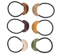 CLISPEED 6pcs Geometric Hair Ties: Ponytail Holder Cuff Hair Bands Non-damage Elastic Ropes Cuff Wraps Decorative Accessories For Women