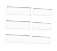 CLISPEED 6pcs Glass Guitar Slide Bar Clear Lightweight Finger Slider for Bass Guitar Ergonomic Wear Resistant Design for Blues Jazz Country Performance and Long Sessions