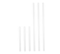 CLISPEED 6pcs Heat Resistant Glass Stirring Rods Laboratory Mixing Sticks Solid Glass Rods for Chemistry Physics Biology Experiments and Kitchen Use