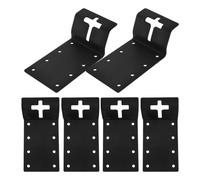 CLISPEED 6pcs Heavy Duty T Post Brackets for Fence and Mailbox Mounting, Aluminium Material with Enhanced Stability, Vertical Installation Support for Fencing Projects and Multipurpose