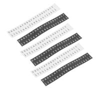 CLISPEED 6pcs Key Kalimba Thumb Piano Note Stickers White Black Ultra-thin Scale Labels for Beginner Learners Smooth Playing Experience Easy Application Piano Theory Aid
