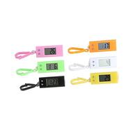 CLISPEED 6pcs Keychain Digital Watch for Students Durable Electronic Pocket Watch with Face Random Colors Exam Use
