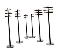 CLISPEED 6pcs Miniature Telegraph Poles Model for DIY Micro Landscape Decor for Mini Gardens Sand Table Scenes and Model Railway Accessories