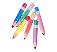 CLISPEED 6pcs Pencil Decor Party Classroom Pens Inflate Pencil Inflatables Extra Large Back to School Inflatable Trendy Stationery Yellow Color Giant Prop and Pvc