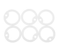 CLISPEED 6pcs Pet Id Tag Protector Noise Dampening Ring Lightweight Silicone 1.49x1.18x0.10in Glow in The Dark Green Suitable for Low Light Active Pets Dogs Cats