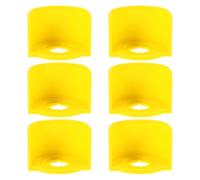 CLISPEED 6pcs Plastic Emergency Stop Switch Covers - 22mm Protective Button Guards for Industrial Pushbutton Switches, Safety Shields for Emergency Stop Buttons in Industrial Control