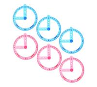 CLISPEED 6pcs Plastic Protractor Set with Scale and 360 Degree Rotary Protractor, Multi-Function Ruler for Students, for Home and Office Use