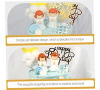 CLISPEED 6Pcs Praying Angel Figurines Delicate Angel Statues Home Decorations Birthday Cake Ornaments for Adults with Handcrafted Design