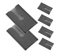 CLISPEED 6pcs PU Leather Safety Head Covers for Mens Grooming Accessories Compact Travel Protective Case for Double Edge Butterfly Manual Storage for Sharpness Preservation