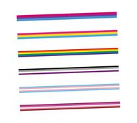 CLISPEED 6pcs Rainbow Ribbon Set for DIY Hair Decor and Card Making, Polyester Material, Can Be Cut Freely, Safe and Practical for Gay Pride Party Decoration Random Color