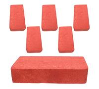 CLISPEED 6pcs Red Foam Bricks for Stage Performance Reusable Fake Prop Bricks Quick Setup Lightweight Portable Simulation Blocks for Magician Tricks Halloween Comedy